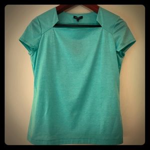 NWT Lafayette 148 NY Aqua Top Size M